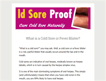 Tablet Screenshot of coldsoreproof.com